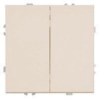 Выключатель 2-клавишный (механизм), STEKKER, 250В, 10А, серия Эмили, RSW10-5104-08, кашемир, soft touch 49892