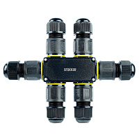 Соединитель-коннектор для проводов S 3-контактный LD559 STEKKER, водонепрониц. пружинный контакт 50561