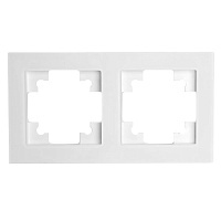 Рамка 2-местная, стекло, STEKKER ,GFR00-7002-01М, серия Катрин, белый матовый 49595