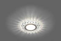 Светильник встраиваемый с белой LED подсветкой Feron CD909 потолочный MR16 G5.3 прозрачный Светильник встраиваемый с белой LED подсветкой Feron CD909 потолочный MR16 G5.3 прозрачный