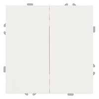 Переключатель 2-клавишный (механизм), STEKKER, 250В, 10А, серия Эмили, RSW10-5107-01, белый фарфор, soft touch 49869