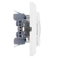 Розетка 1-местная с/з с крышкой STEKKER, PST16-9012-01, 250В, 16А с защитной шторкой, серия Эрна, белый 39052