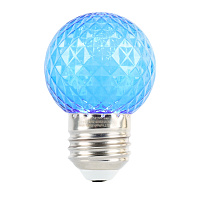 Лампа светодиодная Feron LB-385 Шарик синий прозрачный E27 1W 230V 52162