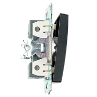 Переключатель 2-клавишный (механизм), STEKKER GLS10-7107-05, 250V, 10А, серия Катрин, черный 49167