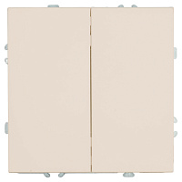 Переключатель 2-клавишный (механизм), STEKKER, 250В, 10А, серия Эмили, RSW10-5107-08, кашемир, soft touch 49895