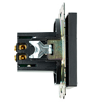 Розетка USB 2-местная (механизм), STEKKER GLS10-7115-05, 250B, 2,1А, серия Катрин, черный 39616