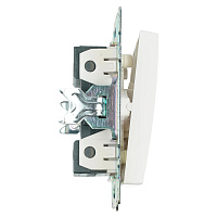 Выключатель 3-клавишный (механизм), STEKKER GLS10-7108-01, 250V, 10А, серия Катрин, белый  49171 Выключатель 3-клавишный (механизм), STEKKER GLS10-7108-01, 250V, 10А, серия Катрин, белый  49171