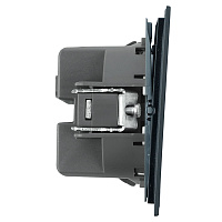 Переключатель перекрестный 1-клавишный (механизм), STEKKER, 250В, 10А, серия Мия, RSW10-3110-05, черный бархат 50571