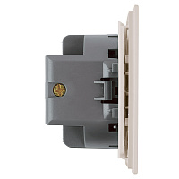 Выключатель 1-клавишный самовозвратный (механизм), STEKKER, 250В, 10А, серия Мия, RSW10-3112-08, пудровый жемчуг  50573