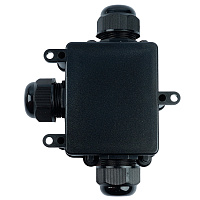 Распределительная коробка STEKKER LD550, количество вводов: 3, поликарбонат, нейлон, цвет черный, размер 126,2*102,8*35,3мм. 50552