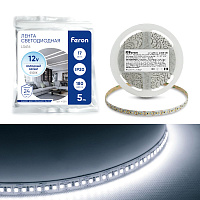 Светодиодная LED лента Feron LS616, 180SMD(2835)/m 17W/m 12V 5m 6500К Артикул 41280 Светодиодная LED лента Feron LS616, 180SMD(2835)/m 17W/m 12V 5m 6500К Артикул 41280