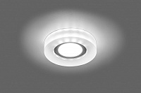 Светильник встраиваемый с белой LED подсветкой Feron CD8080 потолочный MR16 G5.3 белый матовый Светильник встраиваемый с белой LED подсветкой Feron CD8080 потолочный MR16 G5.3 белый матовый