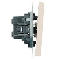 Переключатель перекрестный 1-клавишный (механизм), STEKKER, 250В, 10А, серия Эмили, RSW10-5110-08, кашемир, soft touch 49897