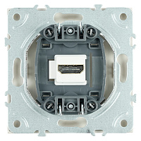 Розетка HDMI 2.0 Type A (механизм), STEKKER, серия Эмили, RST00-5118-08, кашемир, soft touch 50169