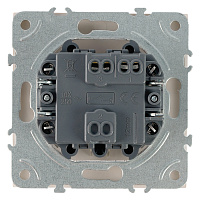 Выключатель 1-клавишный самовозвратный (механизм), STEKKER, 250В, 10А, серия Эмили, RSW10-5112-08, кашемир, soft touch 50364