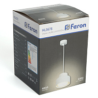 Светильник потолочный Feron HL3678 Barrel AURA levitation 12W, 230V, GX53, белый, на подвесе 1,7 м 48410 Светильник потолочный Feron HL3678 Barrel AURA levitation 12W, 230V, GX53, белый, на подвесе 1,7 м 48410