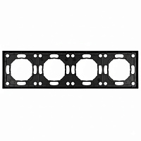 Рамка STEKKER, PFR00-5004-05 4-местная, серия Эмили, черный уголь, soft touch 49861