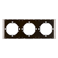 Рамка 3-местная, STEKKER, серия Мия, PFR00-3003-08, пудровый жемчуг 50488