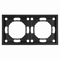 Рамка STEKKER, PFR00-5002-05 2-местная, серия Эмили, черный уголь, soft touch 49859