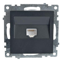 Розетка компьютерная 1-местная RJ-45 (механизм), STEKKER GLS00-7107-05, серия Катрин, черный 39613 Розетка компьютерная 1-местная RJ-45 (механизм), STEKKER GLS00-7107-05, серия Катрин, черный 39613