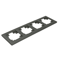 Рамка STEKKER, PFR00-7005-06 5-местная, пластик, серия Катрин, графит 39811 Рамка STEKKER, PFR00-7005-06 5-местная, пластик, серия Катрин, графит 39811