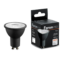 Лампа светодиодная Feron.PRO LB-1607 GU10 7W 175-265V 2700K  в черном корпусе 48954 Лампа светодиодная Feron.PRO LB-1607 GU10 7W 175-265V 2700K  в черном корпусе 48954