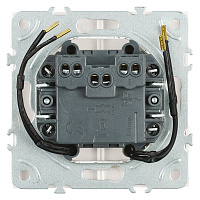  Выключатель 2-клавишный c индикатором (механизм), STEKKER, 250В, 10А, серия Эмили, RSW10-5102-01, белый фарфор, soft touch 49864