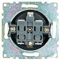 Розетка 1-местная с/з (механизм), STEKKER GLS16-7110-05, 250В, 16А с защитной шторкой, серия Катрин, черный 39610