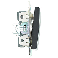 Выключатель 3-клавишный (механизм), STEKKER GLS10-7108-05, 250V, 10А, серия Катрин, черный 49172