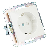 Розетка 1-местная с/з (механизм), STEKKER GLS16-7110-01, 250В, 16А с защитной шторкой, серия Катрин, белый 39304