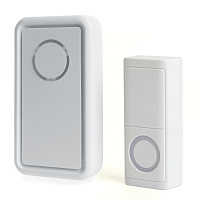 Звонок дверной беспроводной Feron E-379 Электрический 18 мелодий белый с питанием от батареек  Звонок дверной беспроводной Feron E-379 Электрический 18 мелодий белый с питанием от батареек