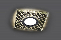 Светильник встраиваемый с LED подсветкой Feron CD984 потолочный MR16 G5.3 прозрачный, хром Светильник встраиваемый с LED подсветкой Feron CD984 потолочный MR16 G5.3 прозрачный, хром