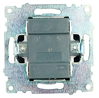 Выключатель 2-клавишный c индикатором (механизм), STEKKER GLS10-7102-05, 250В, 10А, серия Катрин, черный 39607