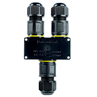 Соединитель-коннектор для проводов Y 3-контактный LD555 STEKKER, водонепрониц. пружинный контакт 50557