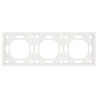 Рамка STEKKER, PFR00-5003-01 3-местная, серия Эмили, белый фарфор, soft touch 49886