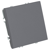 Выключатель 1-клавишный самовозвратный (механизм), STEKKER, 250В, 10А, серия Эмили, RSW10-5112-10, платиново-серый, soft touch 50328