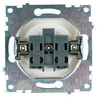 Розетка 1-местная б/з (механизм), STEKKER GLS10-7109-01, 250V, 10А с защитной шторкой, серия Катрин, белый 39303