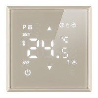 Терморегулятор Wi-Fi (механизм), STEKKER, 250В, 3500Вт, серия Эмили, RSW00-5119-08, кашемир, soft touch 50427