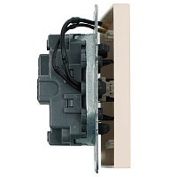 Выключатель 1-клавишный c индикатором (механизм), STEKKER, 250В, 10А, серия Эмили, RSW10-5101-08, кашемир, soft touch 49889