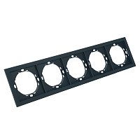 Рамка 5-местная, STEKKER, серия Мия, PFR00-3005-05, черный бархат 50465