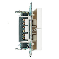 Переключатель 2-клавишный (механизм), STEKKER GLS10-7107-01 , 250V, 10А, серия Катрин, белый 49166