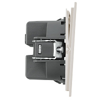 Переключатель 1-клавишный (механизм), STEKKER, 250В, 10A, серия Мия, RSW10-3105-08, пудровый жемчуг 50477