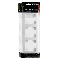 Рамка STEKKER, PFR00-7003-01 3-местная, пластик, серия Катрин, белый 39794