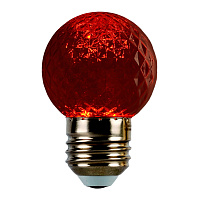 Лампа светодиодная Feron LB-385 Шарик красный прозрачный E27 1W 230V 52164