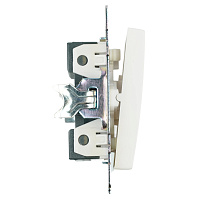 Переключатель 1-клавишный (механизм), STEKKER GLS10-7105-01, 250V, 10А, серия Катрин, белый 39572