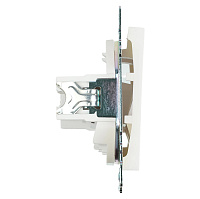 Розетка компьютерная 1-местная RJ-45 (механизм), STEKKER GLS00-7107-01, серия Катрин, белый 39305