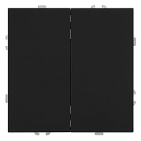 Переключатель 2-клавишный (механизм), STEKKER, 250В, 10А, серия Эмили, RSW10-5107-05, черный уголь, soft touch 49843