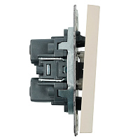 Переключатель 2-клавишный (механизм), STEKKER, 250В, 10А, серия Эмили, RSW10-5107-08, кашемир, soft touch 49895 Переключатель 2-клавишный (механизм), STEKKER, 250В, 10А, серия Эмили, RSW10-5107-08, кашемир, soft touch 49895