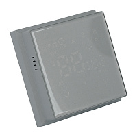 Терморегулятор Wi-Fi (механизм), STEKKER, 250В, 3500Вт, серия Эмили, RSW00-5119-10, платиново-серый, soft touch 50378