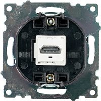 Розетка HDMI 2.1, Type A  (механизм), STEKKER GLS00-7118-05, серия Катрин, черный 50062